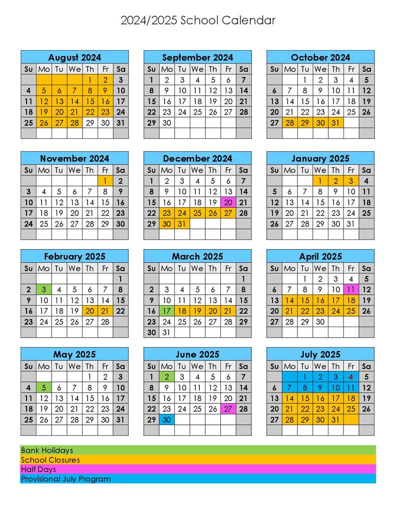 School Calendar 24.25